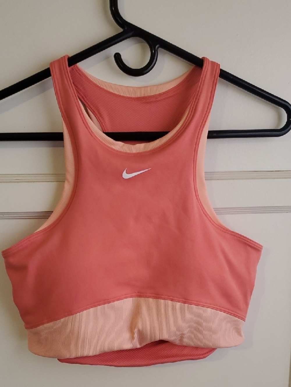 Nike Coral & Light Pink Racerback Sports Bra